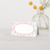 Carte De Placement Baby shower de boue rose (Dos)