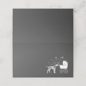 Carte De Placement Baby shower de Chien Dalmatien gris chiot (Extérieur déplié)
