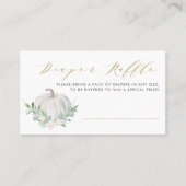 Carte De Placement Baby shower de chute blanc Citrouille  rabat (Devant)