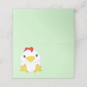 Carte De Placement Baby shower de poulet (Extérieur déplié)