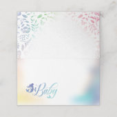 Carte De Placement Baby shower de sirène sous le pastel marin (Extérieur déplié)