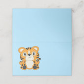 Carte De Placement Baby shower de tigre bleu (Extérieur déplié)