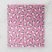 Carte De Placement Baby shower de vache rose (Intérieur déplié)