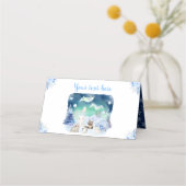 Carte De Placement Baby shower des animaux de l'Arctique (Dos)