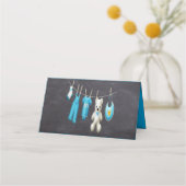 Carte De Placement Baby shower d'illustration du tableau noir mou (Dos)