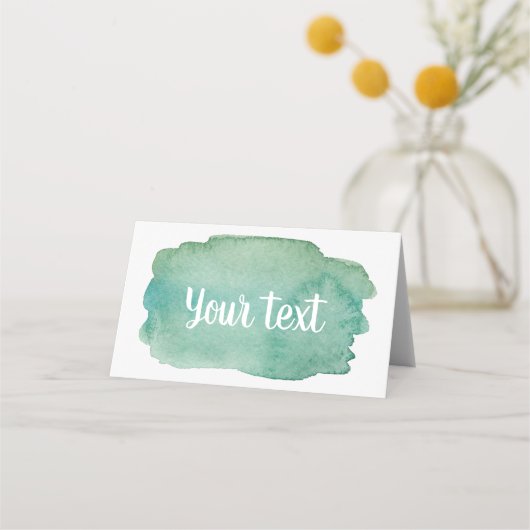 Carte De Placement Baby shower Dinosaure Aquarelle Verte (Devant)