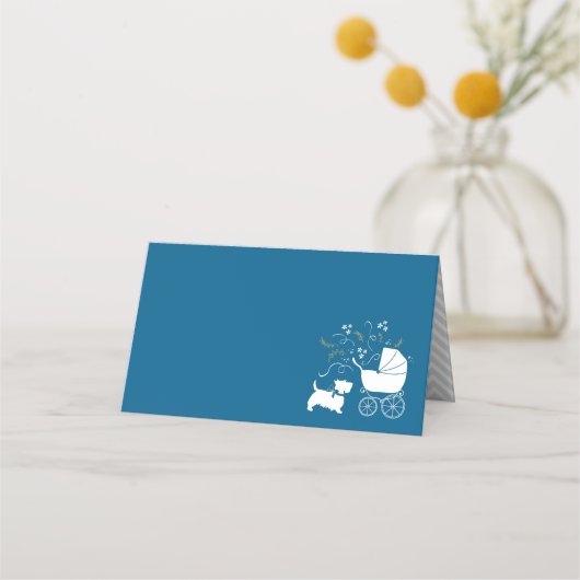 Carte De Placement Baby shower écossais (Devant)
