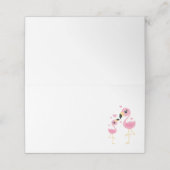 Carte De Placement Baby shower Flamant rose rose (Extérieur déplié)