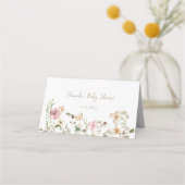Carte De Placement Baby shower fleur sauvage (Dos)