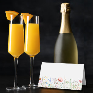 Carte De Placement Baby Shower Fleurs des Champs