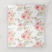 Carte De Placement Baby shower floral rose pâle (Intérieur déplié)