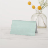 Carte De Placement Baby shower floral Turquoise et transparent (Dos)