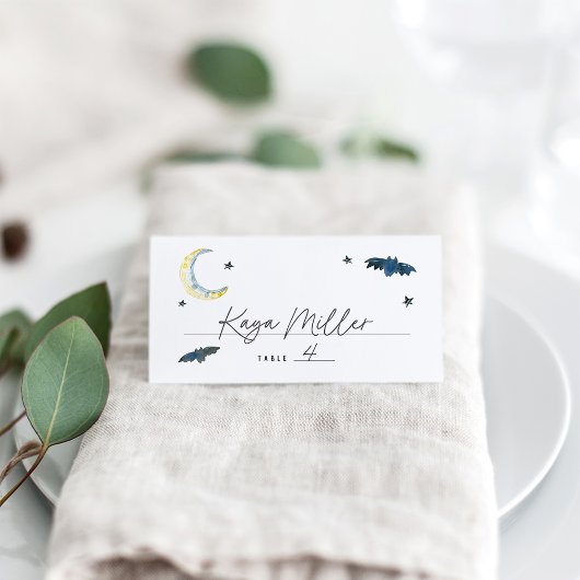 Carte De Placement Baby shower Halloween Cauldron