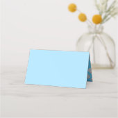 Carte De Placement Baby shower Hippo bleu (Dos)