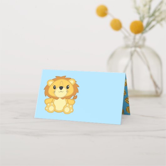 Carte De Placement Baby shower Lion (Devant)