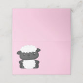 Carte De Placement Baby shower mouton rose (Extérieur déplié)