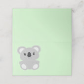 Carte De Placement Baby shower Ours de Koala (Extérieur déplié)
