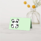 Carte De Placement Baby shower Ours Panda Vert (Devant)
