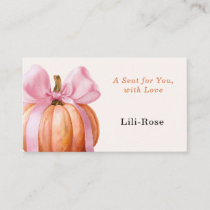 Carte De Placement Baby Shower Petite Citrouille – Rose Automne