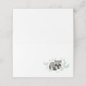 Carte De Placement Baby shower Raccoon (Extérieur déplié)