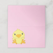 Carte De Placement Baby shower rose (Extérieur déplié)