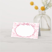 Carte De Placement Baby shower Safari Animal Rose Toile de Jouy (Dos)