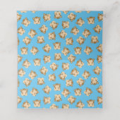 Carte De Placement Baby shower singe bleu (Intérieur déplié)