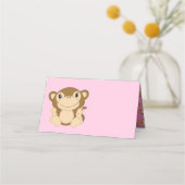 Carte De Placement Baby shower singe rose (Devant)