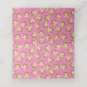 Carte De Placement Baby shower singe rose (Intérieur déplié)