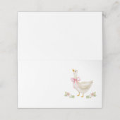 Carte De Placement Baby shower sot de poule rose oie (Extérieur déplié)