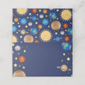 Carte De Placement Baby shower spatial Galaxy Étoiles Universelles (Extérieur déplié)