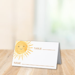 Carte De Placement Baby shower Sun