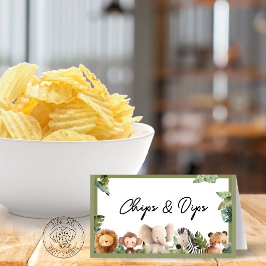 Carte De Placement Baby Wild Animal Table Place Card Plier