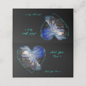 Carte De Placement Baie à la nuit, Carte Dolphin Love Place (Extérieur déplié)