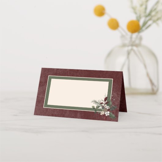Carte De Placement Baies d'hiver rustiques et Mariage de Bourgogne (Devant)