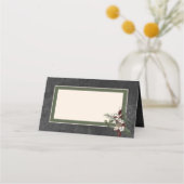 Carte De Placement Baies d'hiver rustiques et Mariage noir de pin (Devant)