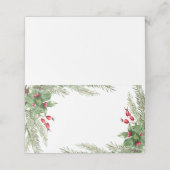 Carte De Placement Baies rouges de Noël (Extérieur déplié)