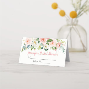 Carte De Placement Baigneuse Fleurie Rose Mariage