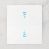 Carte De Placement Ball Blue, Medium Turquoise design décoratif (Extérieur déplié)