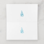Carte De Placement Ball Blue, Medium Turquoise design décoratif (Intérieur déplié)