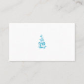 Carte De Placement Ball Blue, Medium Turquoise design décoratif (Dos)
