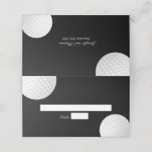 Carte De Placement Ball de golf Élégant Mariage officiel (Extérieur déplié)