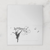 Carte De Placement Ballerina Dancing with Music Area Linked for Name (Extérieur déplié)