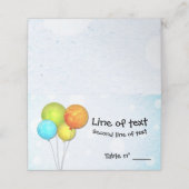 Carte De Placement Ballons (Extérieur déplié)