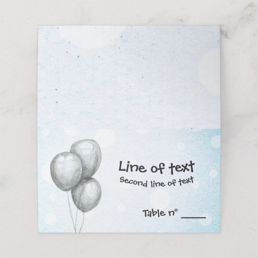 Carte De Placement Ballons (Extérieur déplié)