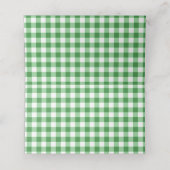 Carte De Placement Balloons en Glitter Gingham Vert sur Table Pliée  (Intérieur déplié)