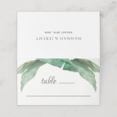 Carte De Placement Banane tropicale Feuilles Mariage ou banquet de fe (Extérieur déplié)