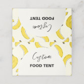 Carte De Placement Bananes Étiquettes alimentaires (Extérieur déplié)