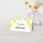 Carte De Placement Bananes Étiquettes alimentaires (Dos)