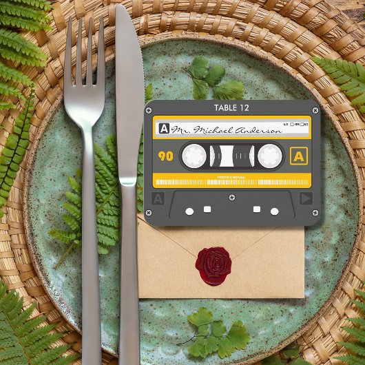 Carte De Placement Bande de cassette Retro Musique Super Unique Maria